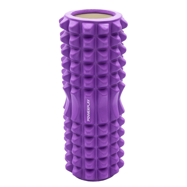 Масажний ролик (роллер) PowerPlay 4405 EVA Massage Roller Фіолетовий (33x12см.)