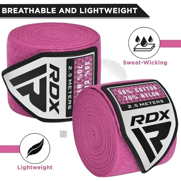 Бинти для боксу RDX Hand Wraps Pink (2.5м.)