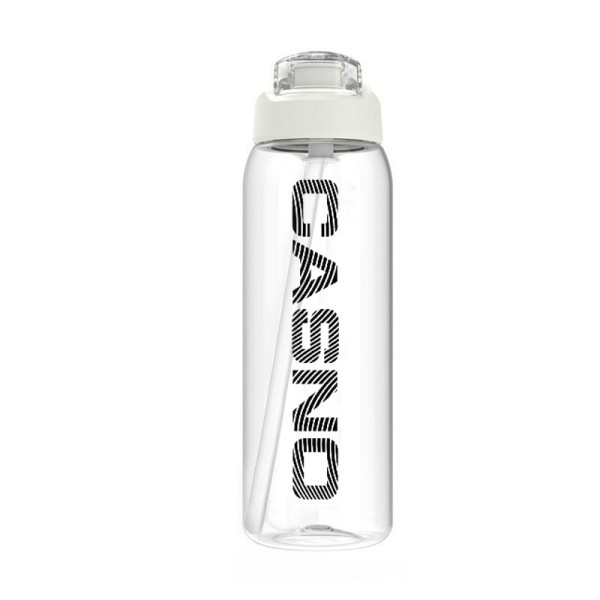 Бутылка для воды Casno 800 мл KXN-1257_White пластиковая белая с кнопкой