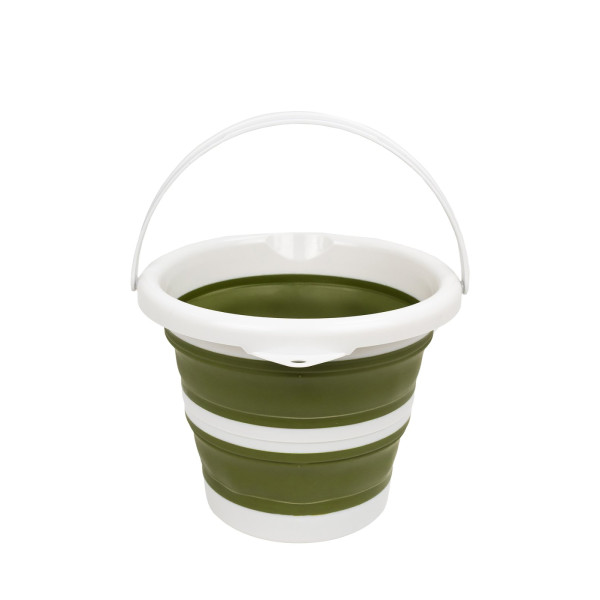 Відро Tribe Water Bucket Lid 5 л силіконове з кришкою T-FJ-0049, olive