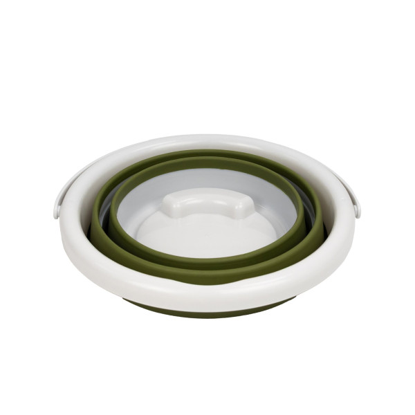 Відро Tribe Water Bucket Lid 5 л силіконове з кришкою T-FJ-0049, olive