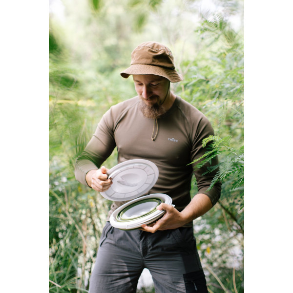 Відро Tribe Water Bucket Lid 5 л силіконове з кришкою T-FJ-0049, olive