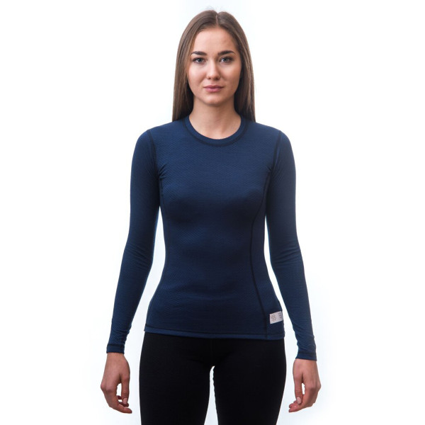 Термофутболка жіноча Sensor Merino DF LS deepblue 19200033, SW11M-deep-blue-S